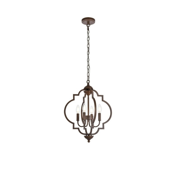 Sandara 4 lights pendant in weathered oak