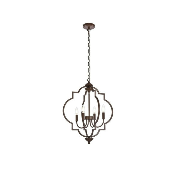 Sandara 4 lights pendant in weathered oak
