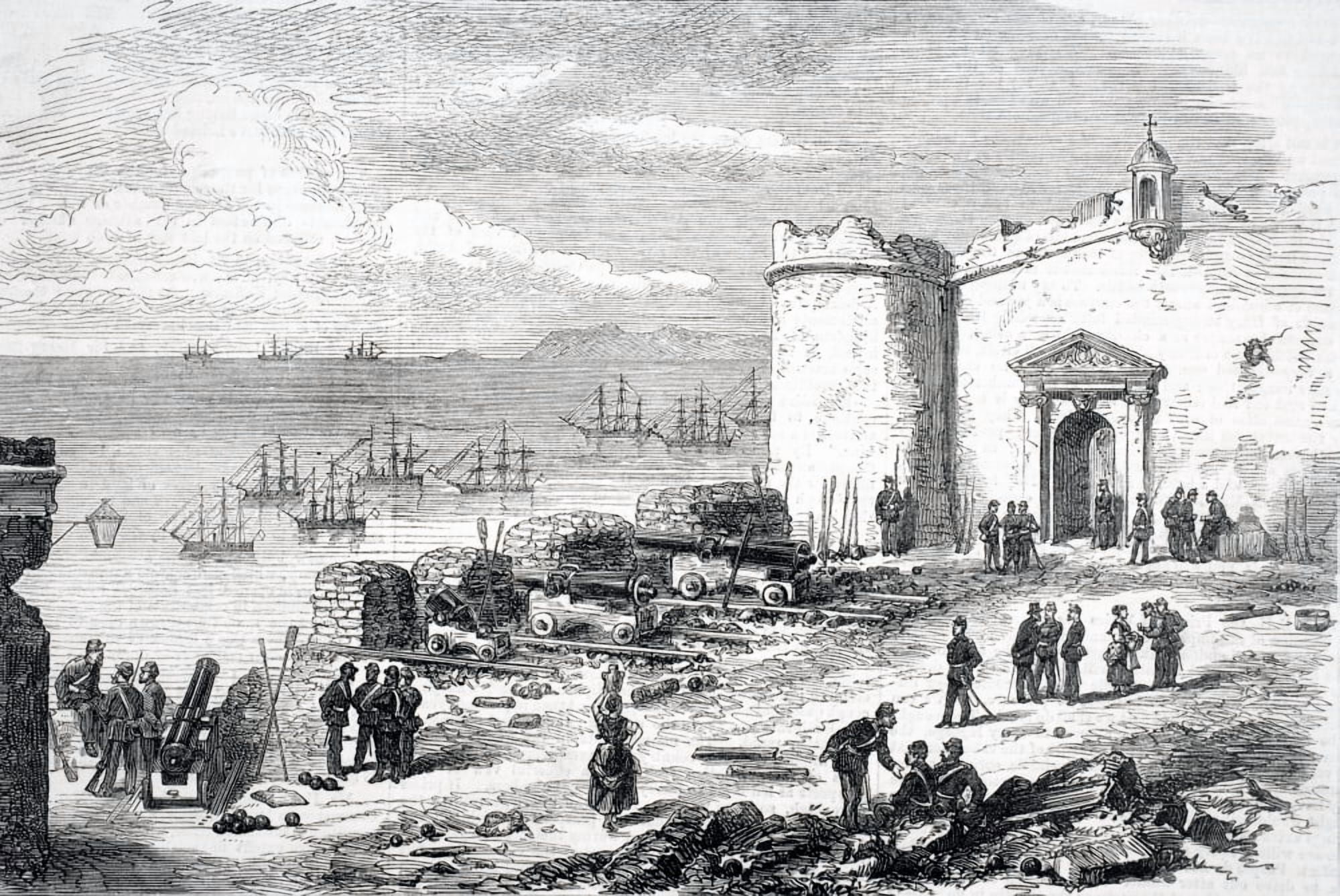 Sandbag Battery For The Defence Of Alicante Alicante Province Spain During 3Rd Carlist War From Illustrated London News November 8 1873 Canvas Art - Ken Welsh Design Pics (17 x 11)