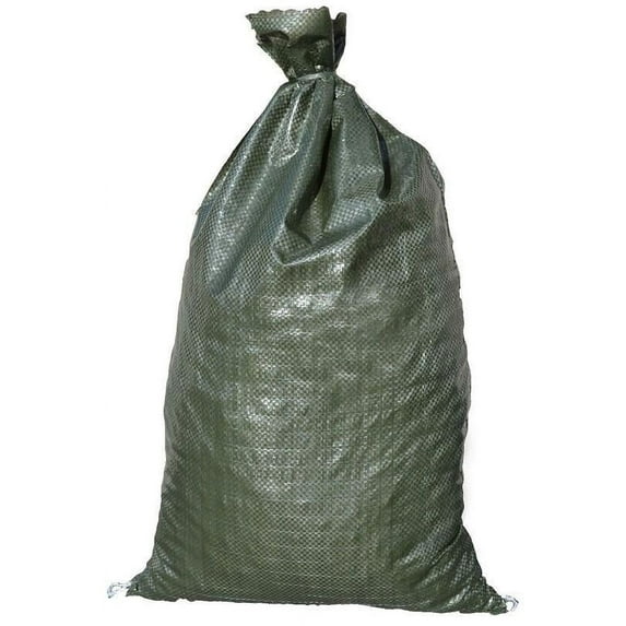 Sandbaggy - Empty Poly Sandbags W/UV Protection - Size: 14" x 26" - Color: Green - Military Grade - Trusted by US Military & National Park Service (100 Bags)