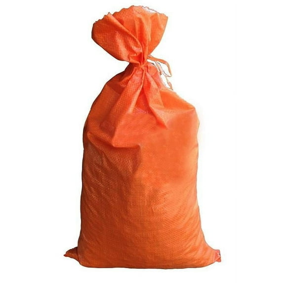 Sandbags For Flooding - Size: 14" x 26" - Orange - Sandbags Empty - Sandbags Wholesale Bulk - Sand Bag - Flood Water Barrier - Water Curb - Tent & Store Bags (10 Bags)
