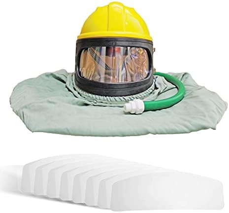 Respirator Mask YaeTek Air-Supplied Sandblasting Helmet - ABS Safety ...