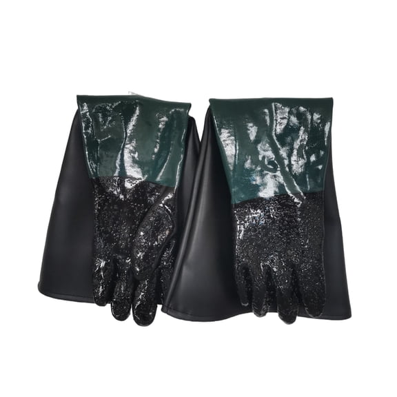 Sandblast Machine Gloves 11.8Inch Opening for Secures Fit Sandblast Cabinet Use