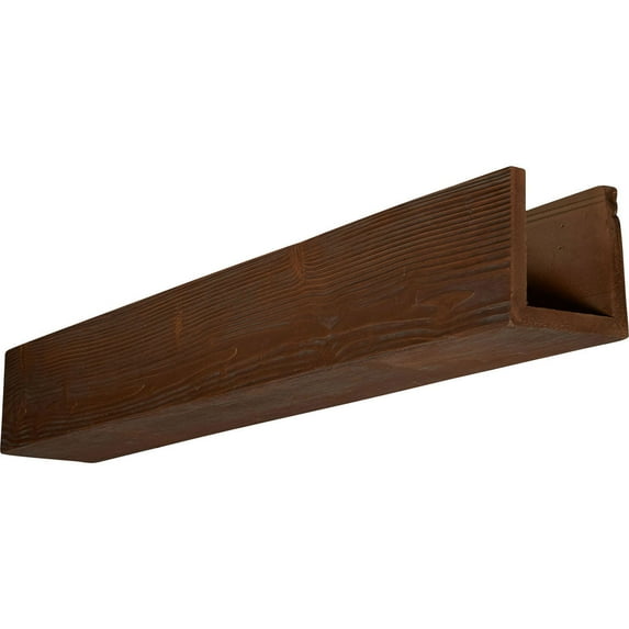 Sandblasted Endurathane Faux Wood Ceiling Beam, 3-Sided (U-beam)