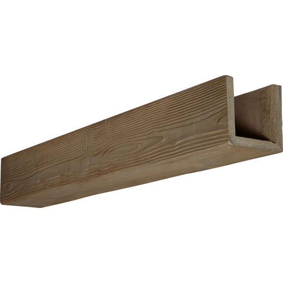 Sandblasted Endurathane Faux Wood Ceiling Beam, 3-Sided (U-beam)