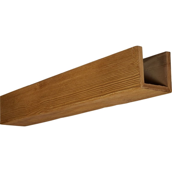 Sandblasted Endurathane Faux Wood Ceiling Beam, 3-Sided (U-beam)