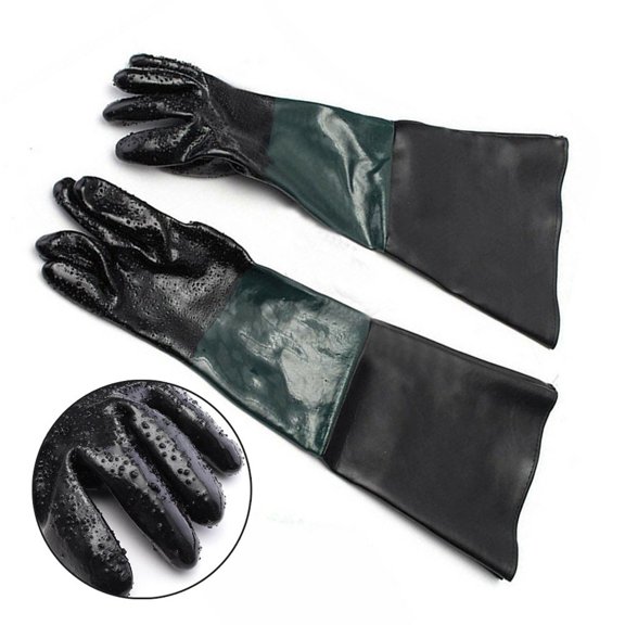 Sandblasting Gloves 23.611.8Inch Work Gloves for Sandblaster Sand Blast Cabinet