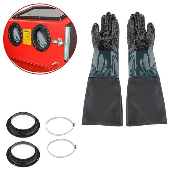 Sandblasting Gloves 23.611.8inch Work Gloves for Sandblaster Sand Blast Cabinet
