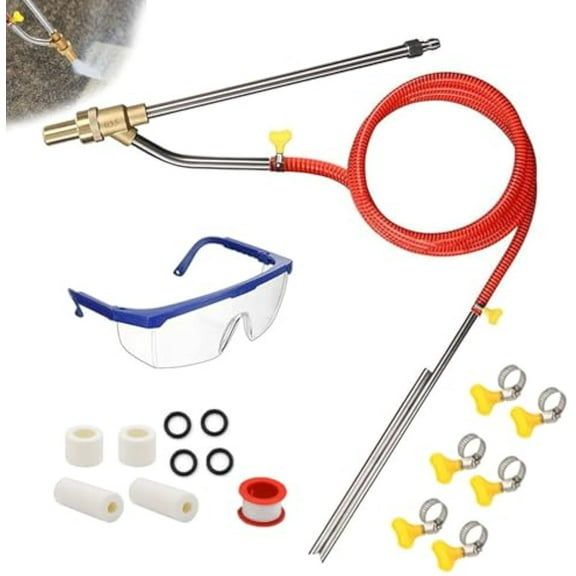 Sandblastkit Pro Pressure Washer, Pro Sandblastkit, Pressure Washer Sandblasting Kit, Wet Abrasive Sandblaster Attachment with Replacement Nozzle Tips, 1/4 Inch Quick Disconnect 5000 Psi (A)