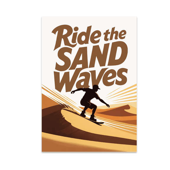 Sandboarding Wall Art - Adventure Enthusiast - 13x19 Poster Print