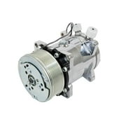 Sanden 508 Style Silver Clutch Serpentine AC Compressor