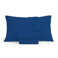 thumbnail image 1 of Sander 4-Piece Blue Polyester Microfiber Solid Sheet Set King Size, 1 of 6