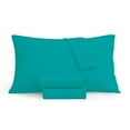 thumbnail image 1 of Sander 4-Piece Turquoise Polyester Microfiber Solid Sheet Set Full Size, 1 of 6