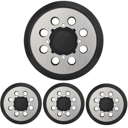 Sander Pad for Dewalt, 4 Pack 5" 8 Hole Hook and Loop Orbital Sander Metal Pad Replacement for DeWalt DWE6421 6421K DWE6423 6423K DCW210B (4 Screw Holes Sanding Part for DeWalt DWE64233 & N329079)