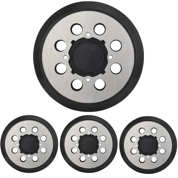 Sander Pad for Dewalt, 4 Pack 5" 8 Hole Hook and Loop Orbital Sander Metal Pad Replacement for DeWalt DWE6421 6421K DWE6423 6423K DCW210B (4 Screw Holes Sanding Part for DeWalt DWE64233 & N329079)
