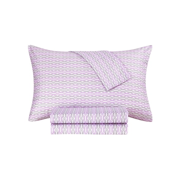 Sanders Arnel 3 Piece Twin Purple Sheet Set