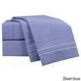 thumbnail image 1 of Sanders Collection Clara Clark Bright Bed Sheet Set Steel Blue Deep Pocket King, 1 of 5