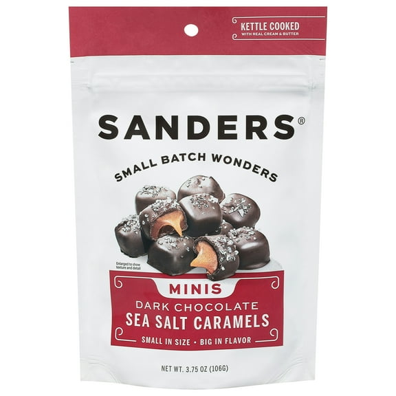 Sanders Dark Chocolate Salted Caramel Bites 3.75 oz (Pack of 12)