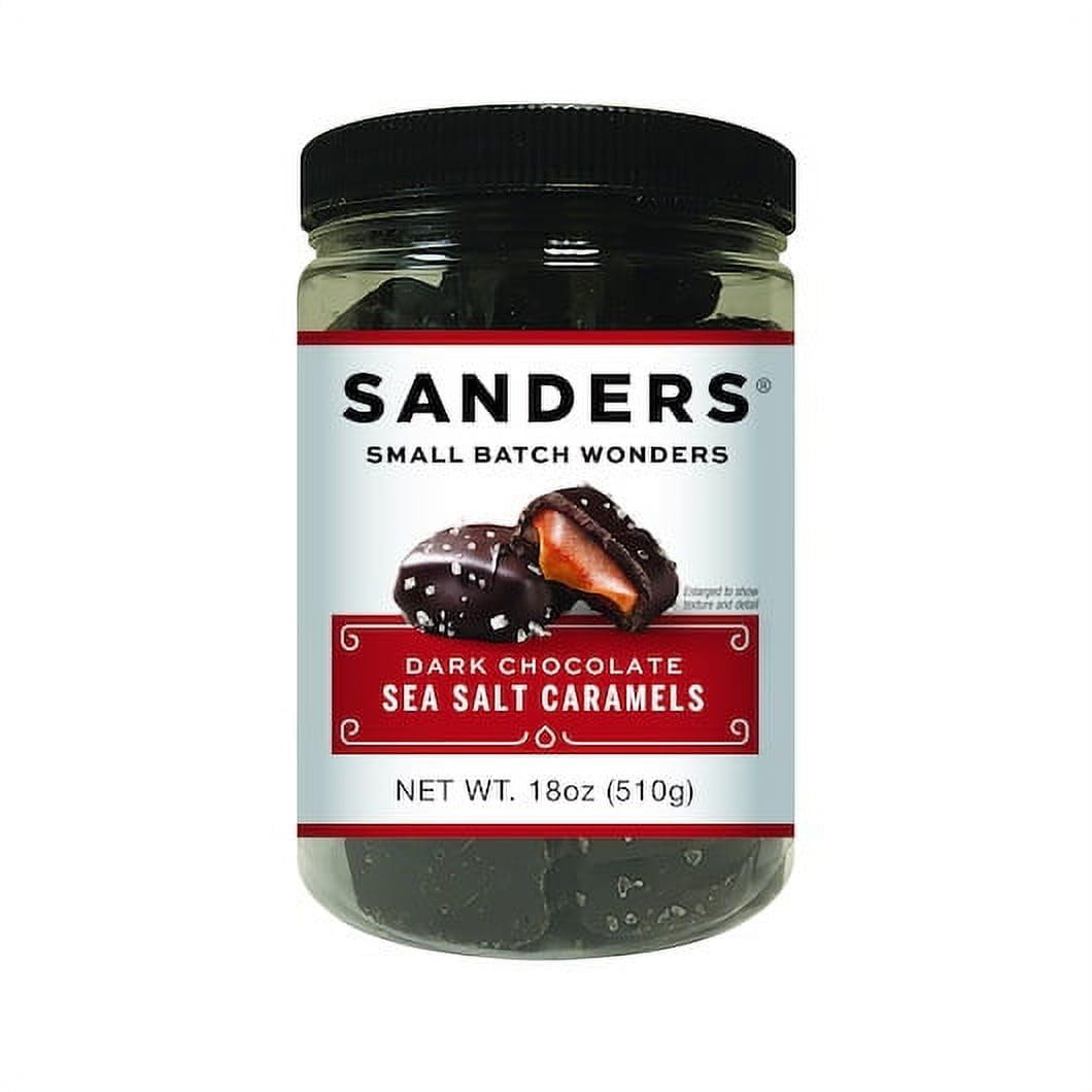 Sanders Dark Chocolate Sea Salt Caramel Thins - 18 oz. Tub - Walmart.com