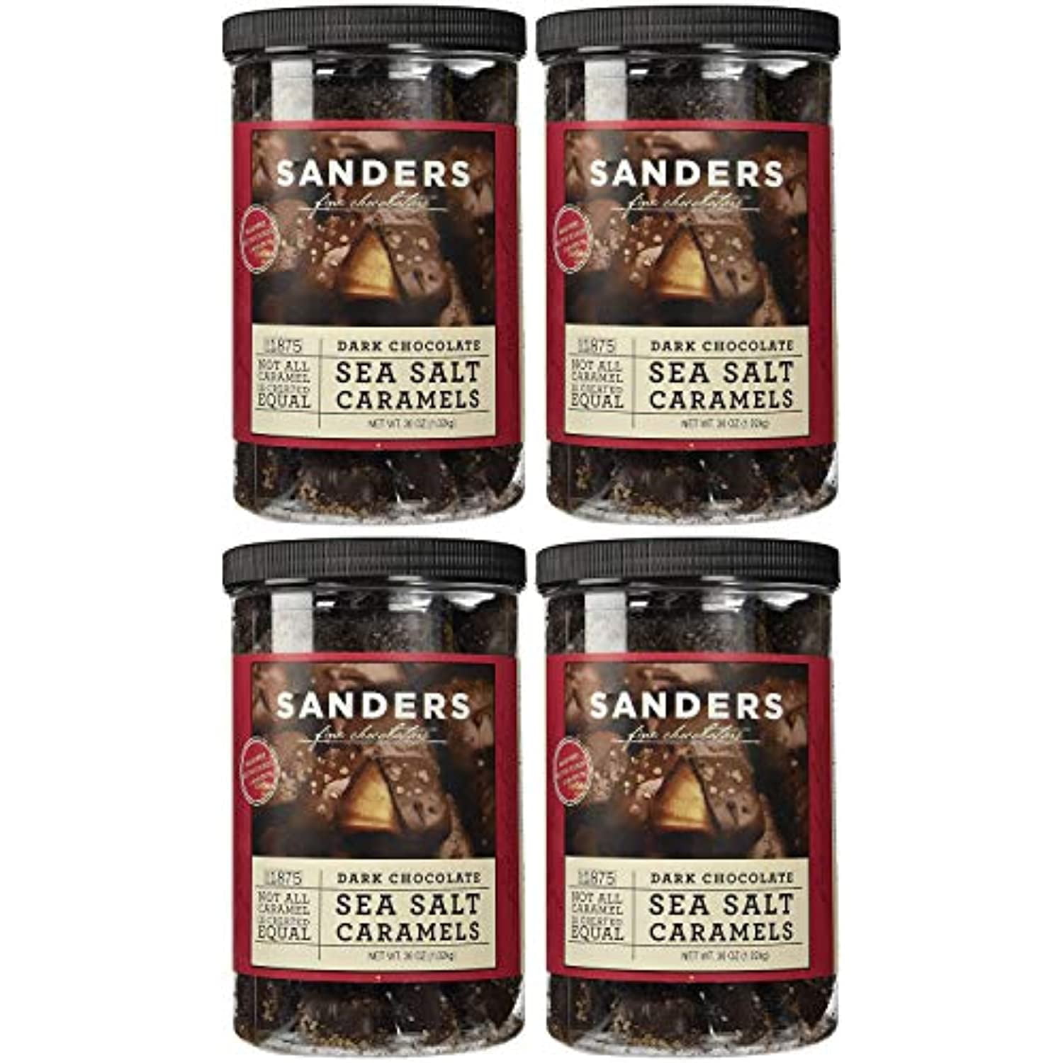 Sanders Dark Chocolate Sea Salt Caramels 36 ounces (2.25 pounds), 4
