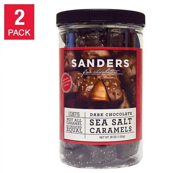 Sanders Dark Chocolate Sea Salt Caramels 36 oz., 2-pack