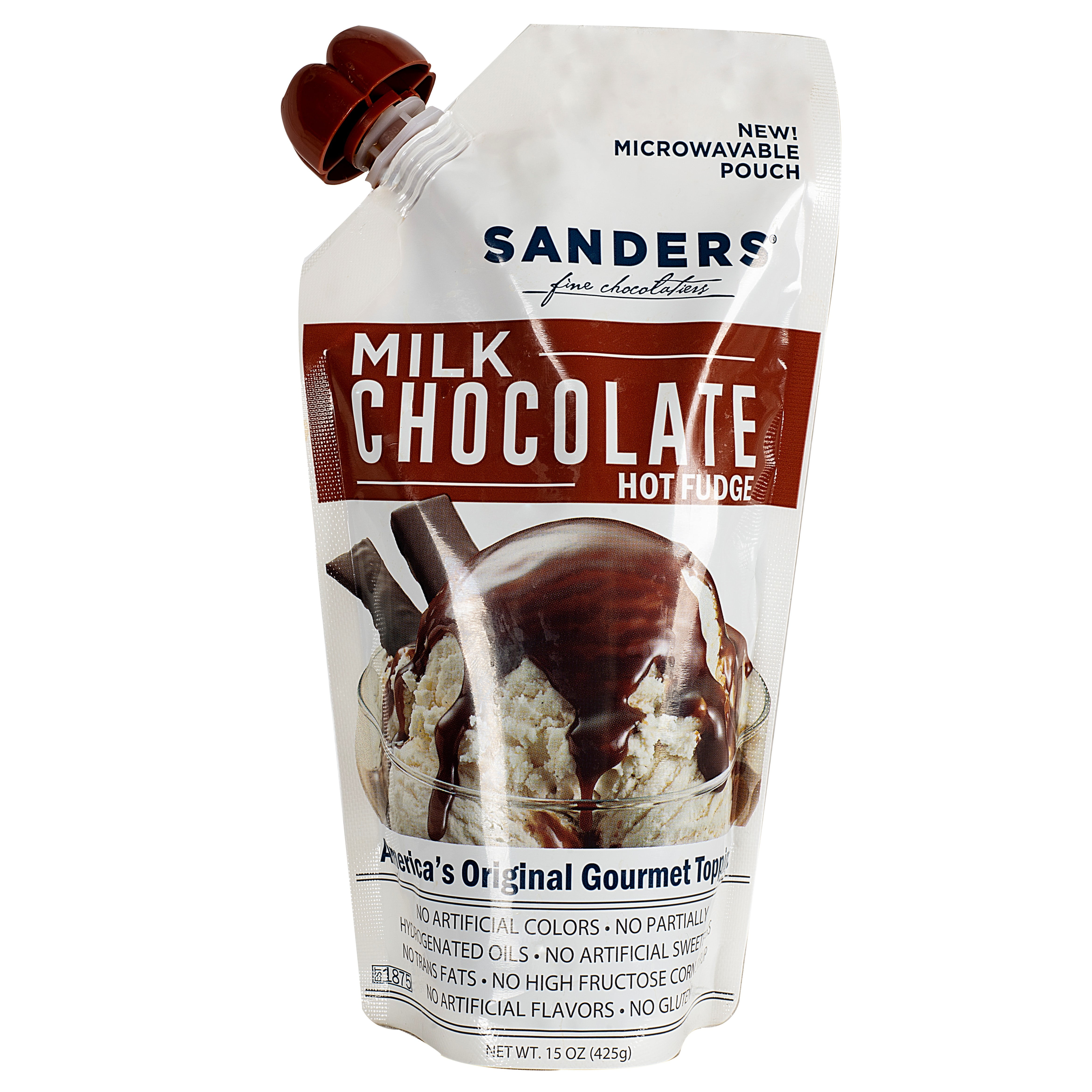 Sanders Fine Chocolatiers, Milk Chocolate Hot Fudge Pouch, 15 oz
