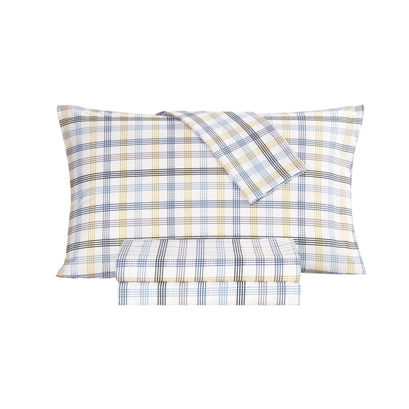 Sanders Jimena 3 Piece Twin Sheet Set, Blue/Yellow