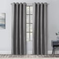 thumbnail image 1 of Sanders Light Filtering Grommet Curtain Panel 52 x 63 in Grey, 1 of 7