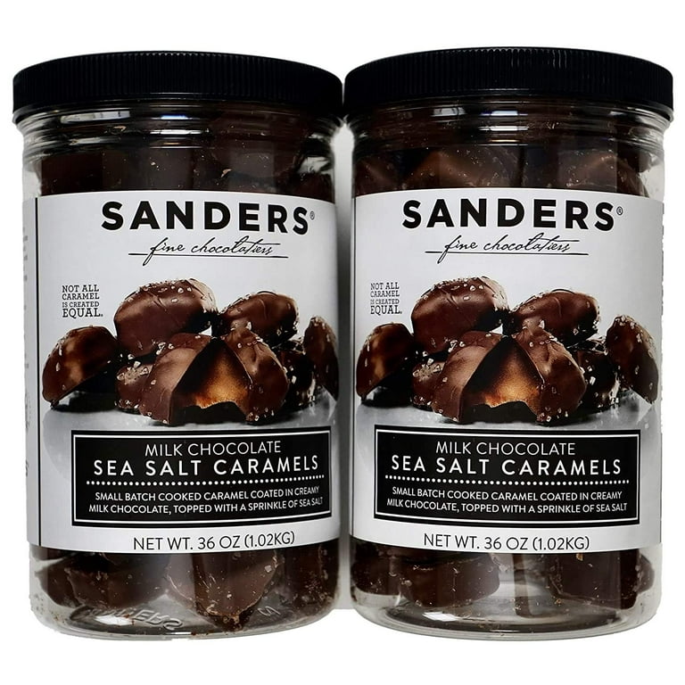Free Shipping Sanders Milk Chocolate Sea Salt Caramels 36oz Container SUPER VALUE 2 Pack Walmart