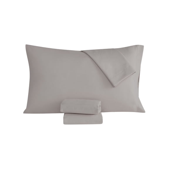 Sanders Solid 3 Pc. Sheet Set – Gray, Twin XL
