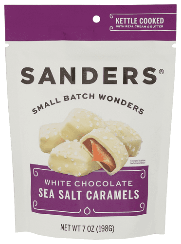 (Pack Of 6) Sanders White Chocolate Sea Salt Bites 7 Oz