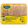 thumbnail image 1 of Sanderson Farms, Boneless Skinless Chicken Breast Fillets with Rib Meat, 25g Protein, 3.0 - 4 lb, 1 of 8