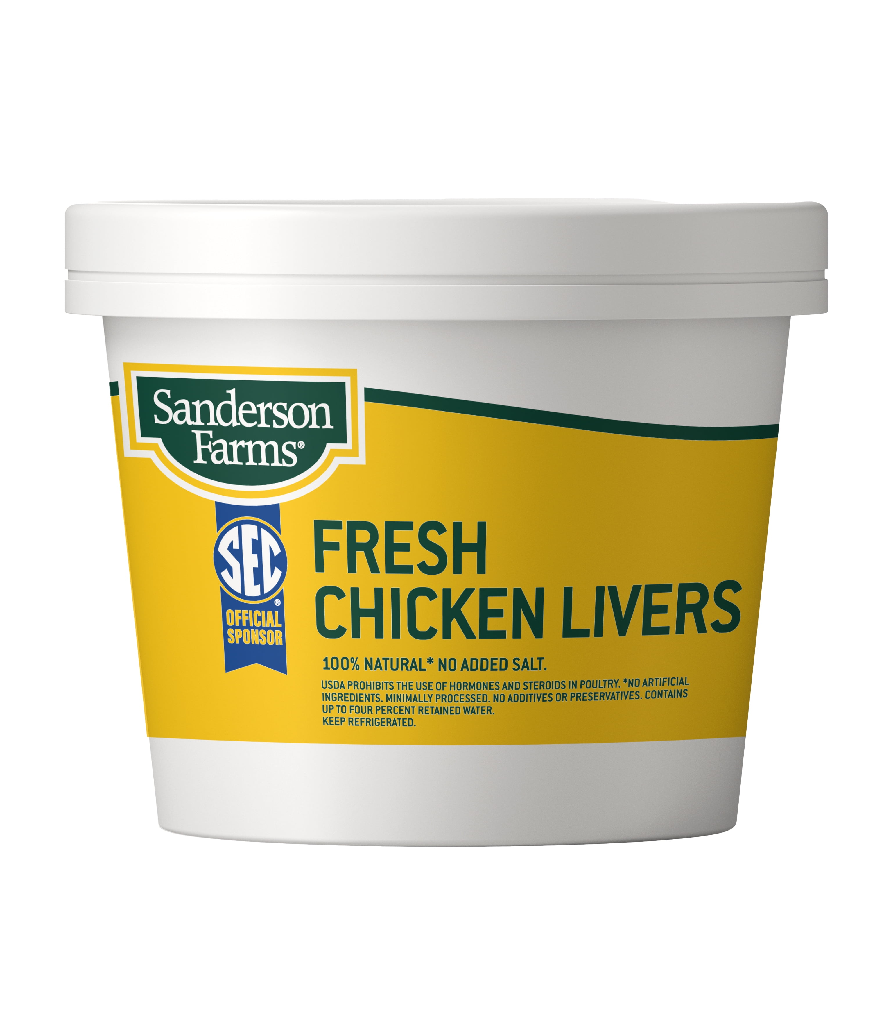 Sanderson Farms Fresh Chicken Livers, 19g Protein, 4oz 112g, 1.0 - 1.6 ...