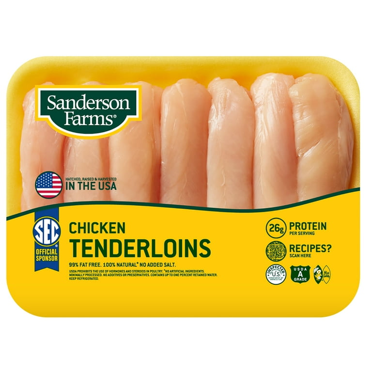 Sanderson Farms Fresh Chicken Tenderloins, 28g Protein, 4oz 112g, 1.0 - 2 lb
