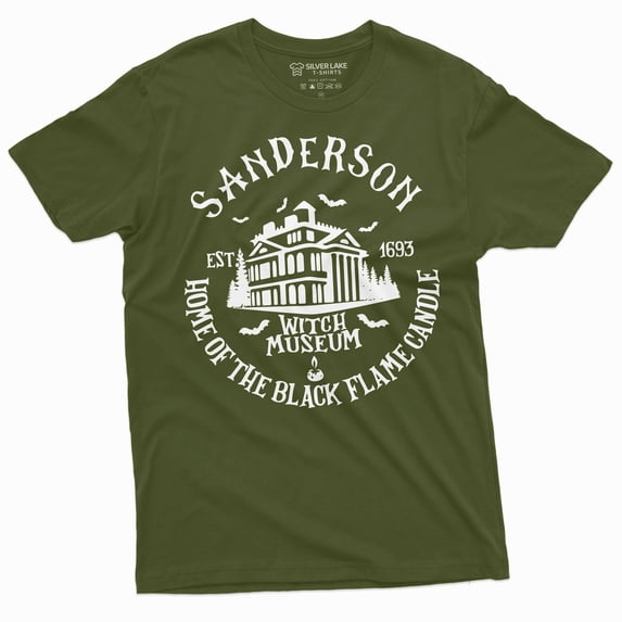 Sanderson Witch Museum Halloween T-Shirt Halloween Movie T-Shirt (Large Military Green)