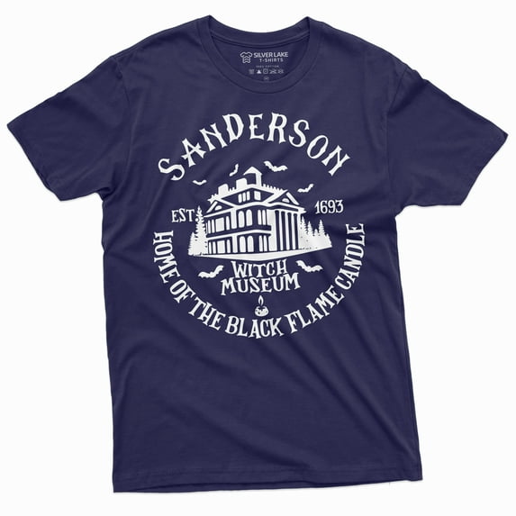Sanderson Witch Museum Halloween T-Shirt Halloween Movie T-Shirt (Large Navy Blue)