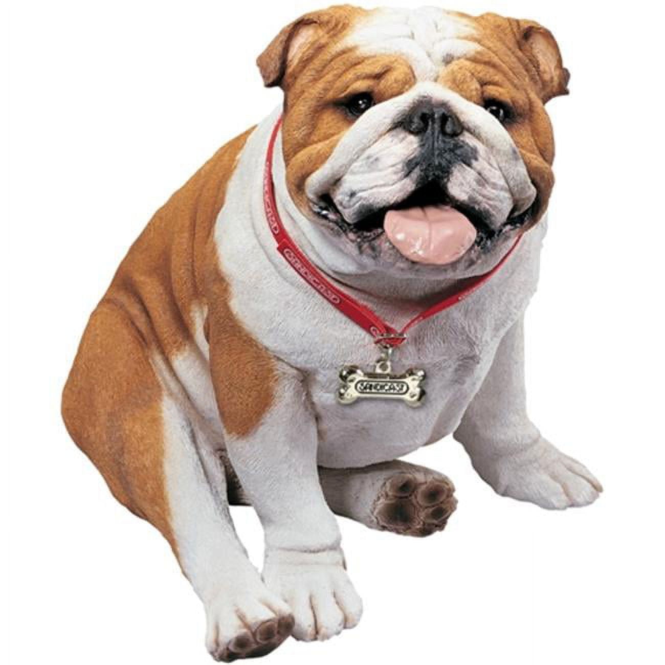 Large Sitting Fiberglass Bulldog Figure - Single Color