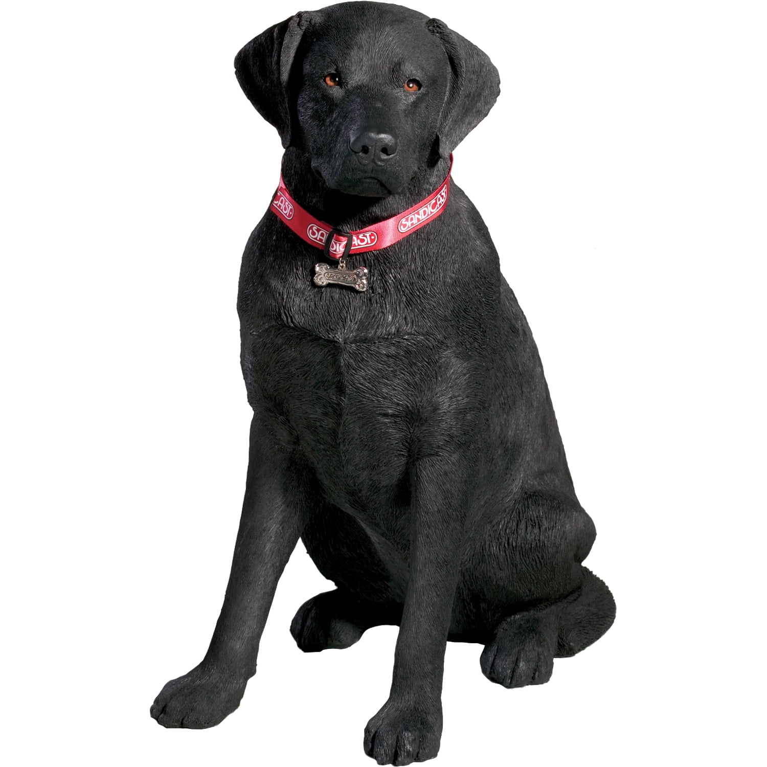 Sandicast Life Size Large Black Labrador Retriever Dog Sculpture