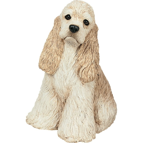 Sandicast "Mid Size" Sitting Buff Cocker Spaniel Dog Sculpture