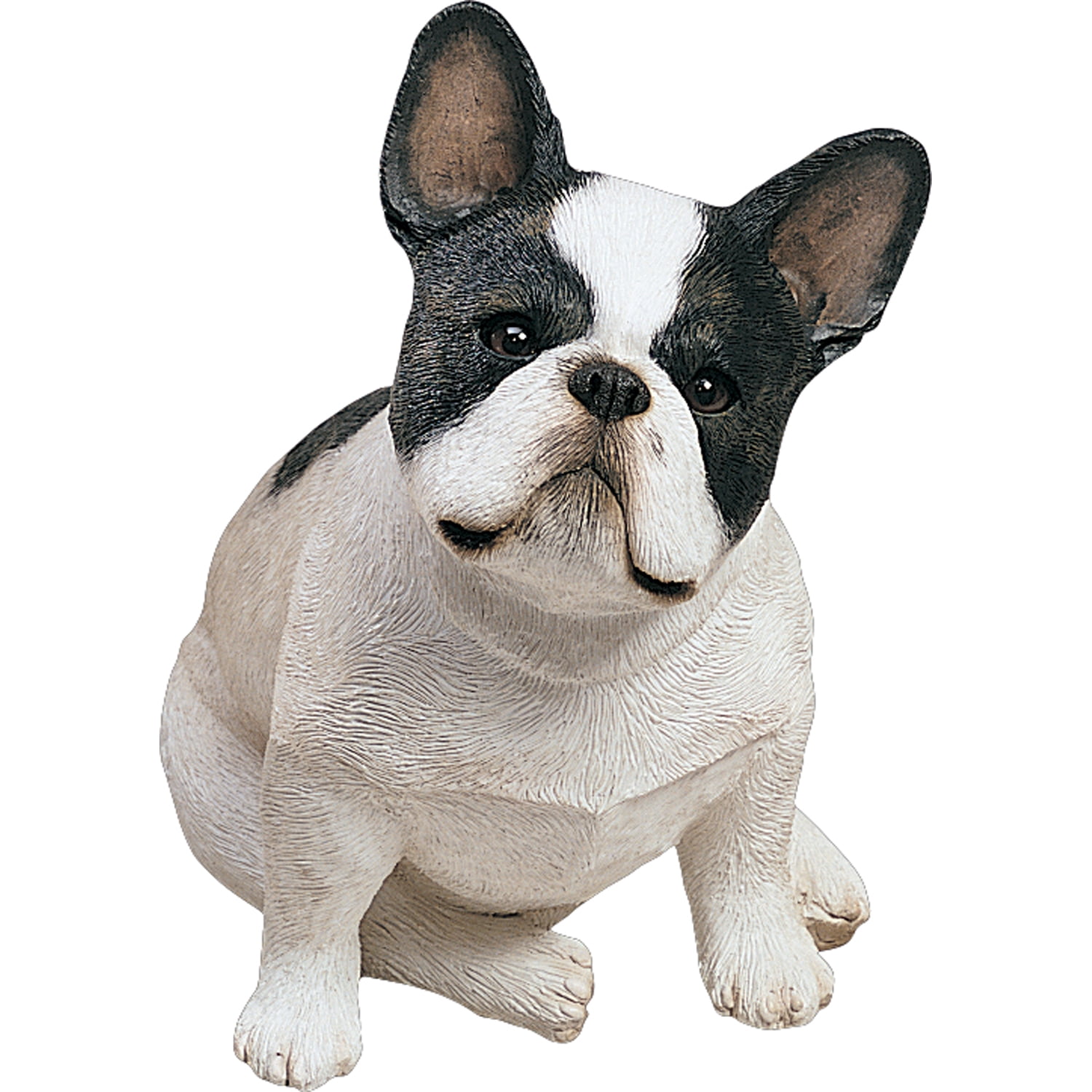 Handmade Brindle French Bulldog Resin Statue, 9" Matte Finish