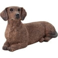 thumbnail image 1 of Sandicast "Small Size" Lying Red Dachshund Dog Sculpture, 1 of 2