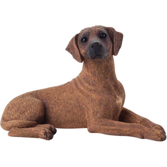 Sandicast "Small Size" Lying Rhodesian Ridgeback Dog Sculpture
