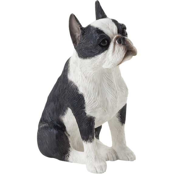 Sandicast "Small Size" Sitting Boston Terrier Dog Sculpture