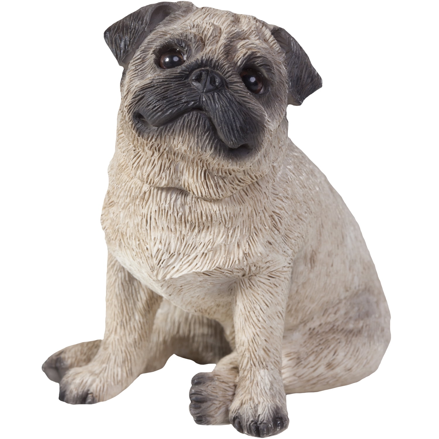 Sandicast "Small Size" Sitting Fawn Pug Dog Sculpture