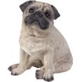 thumbnail image 1 of Sandicast "Small Size" Sitting Fawn Pug Dog Sculpture, 1 of 2