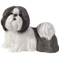 thumbnail image 1 of Sandicast "Small Size" Standing Silver & White Shih Tzu Dog Sculpture, 1 of 2