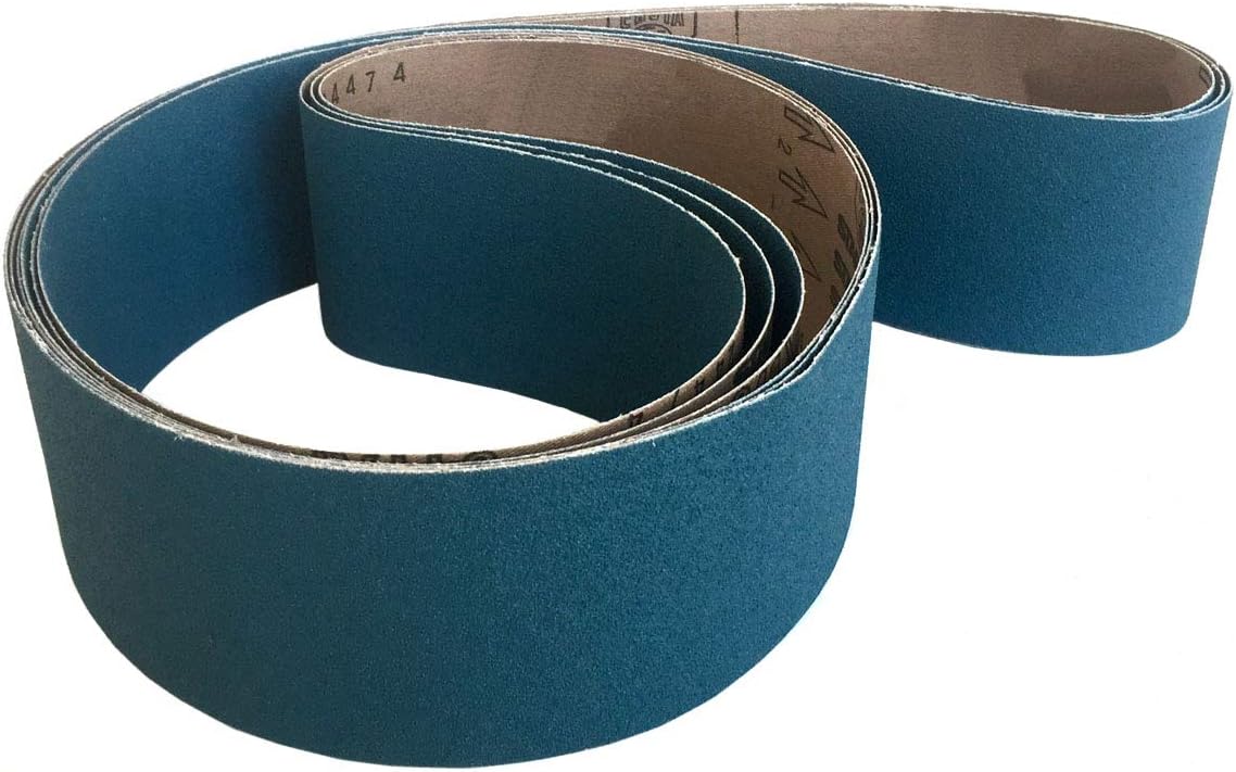 Sungold Abrasives Blue Zirconia Cloth Sanding Belts - 80 Grit, 9"x138-1/2" For Metal, Wood & Composites