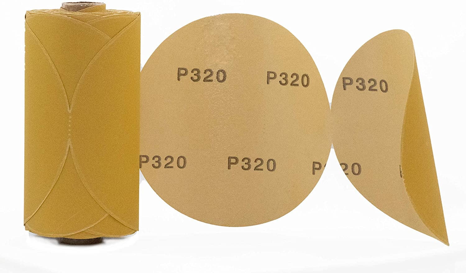 Sanding Disc Sandpaper 6" 100 Roll PSA Sticky Back (320 Grit) Round