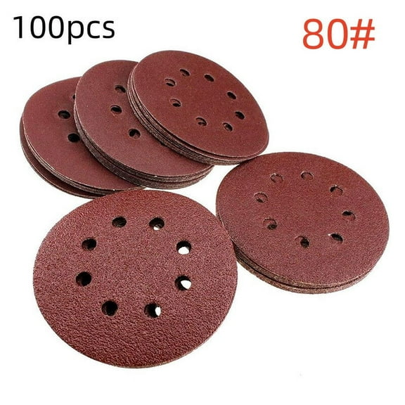 Sanding Discs 125Mm Velcro Eccentric Sandpaper Sanding Sheets 8 Holes New-Style637