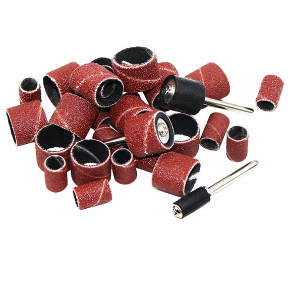 Sanding Drum Set With 2Pcs Rod Abrasive Rotary Tool Kit Sanding Drum Grinding Head Abrasive Tools Accessories Large Set Fangkenuo
